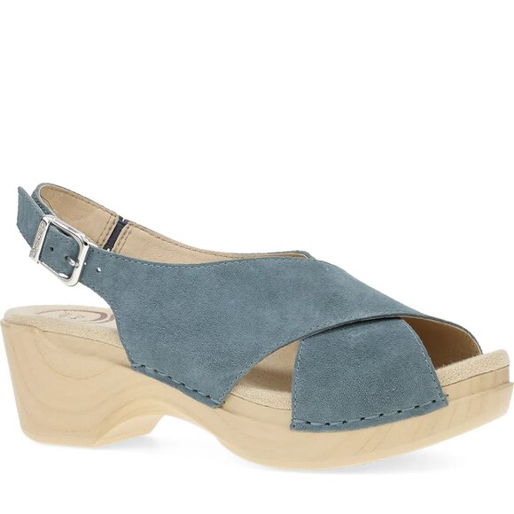 NEW DANSKO Suede Sloane Comfort Sandals in denim for women 1225 4t2 - Picture 2 of 10